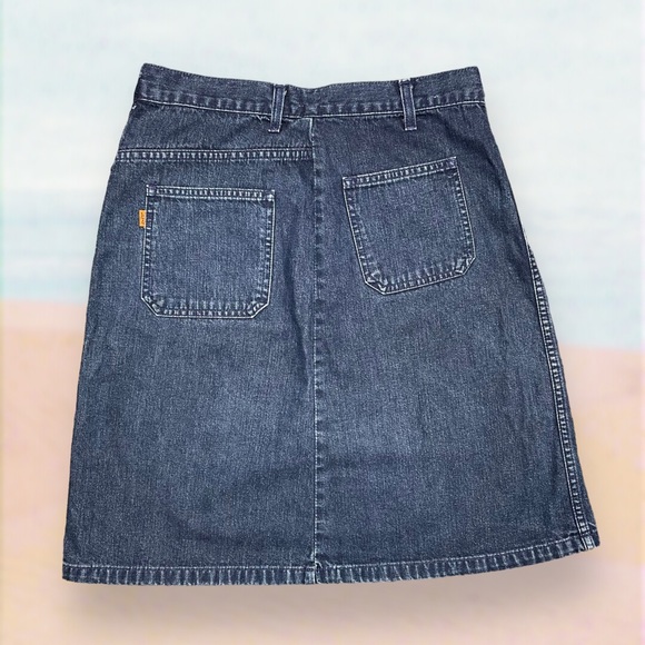 Vintage Levi's Denim Skirt W29 UK10 A - Line Orange Tab Sailormates 90s 1998 - Picture 2 of 7